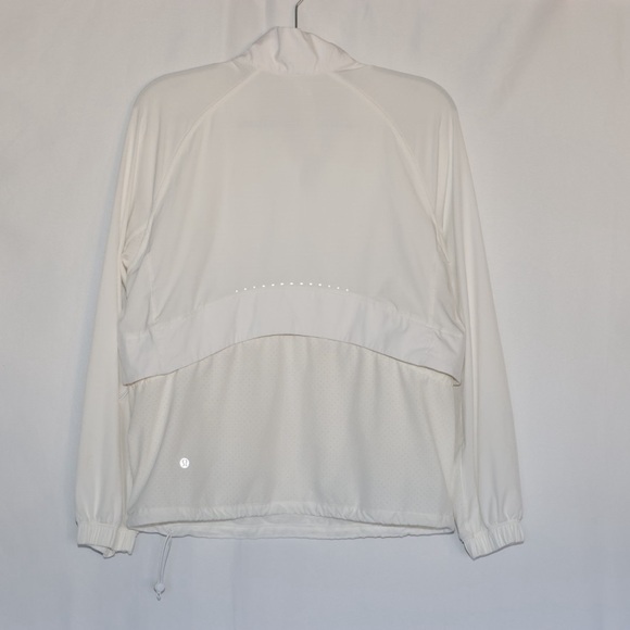Lululemon Stretch Ripstop 1/2 Zip Pullover Windbreaker White Size 4 - Picture 7 of 13